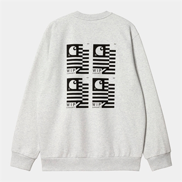 Carhartt WIP Sweatshirt Stamp State Ash Heather / Black